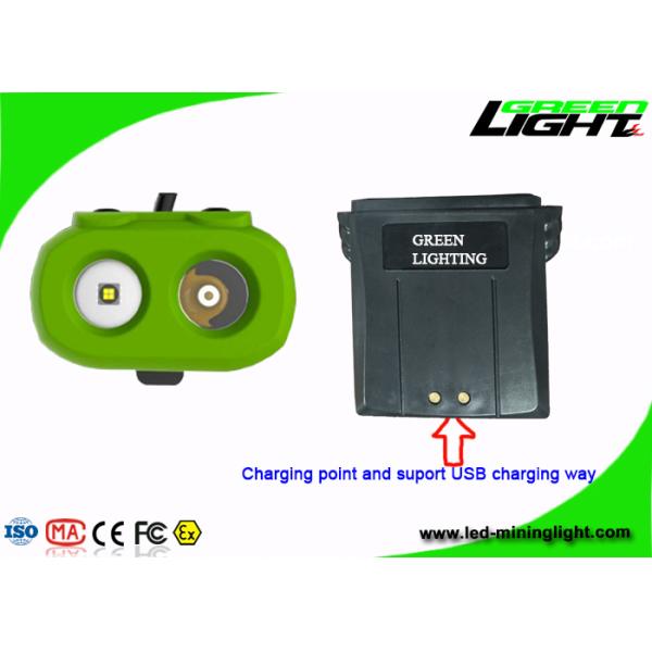 Dual Beam Led Mining Headlamp 15000lux High Brightness Waterproof With Oled Screen