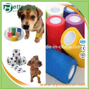 China Non woven Veterinary Bandage Pet bandage wrap cohesive elastic bandage on sale