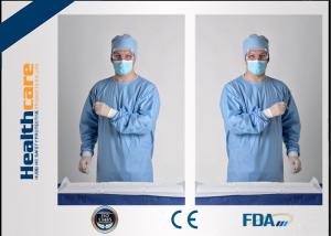 Buy cheap Blue Disposable Surgical Gowns Sterile Reinforced Knitted Wrists Gowns ISO CE FDA Approved product