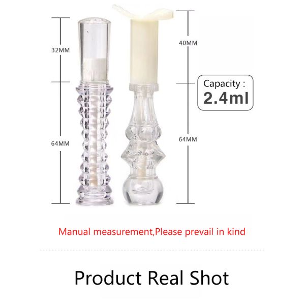 2.4ml Empty Slim Lip Gloss Tube Irregularity Plastic For Cosmetic Containers