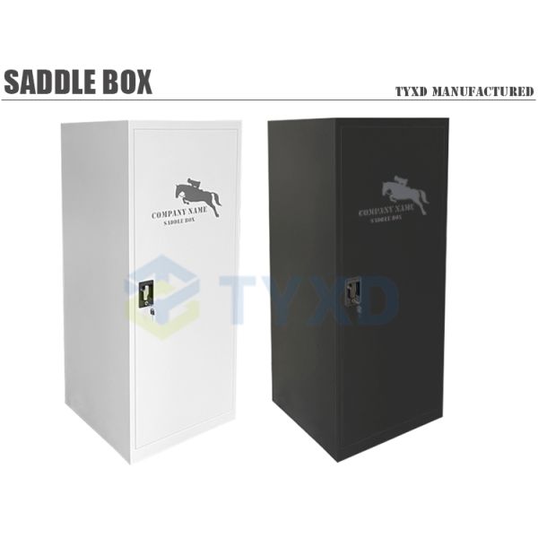 Lockable Large White Metal Horse Equipment Saddle Box 140x60x60cm
