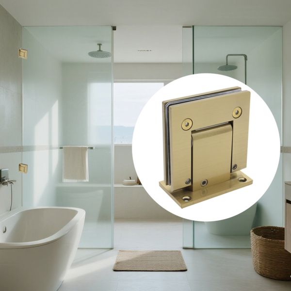 Bathroom 304 Stainless Steel Self Closing Adjustable Closing 90 Degree Glass Door Hinge