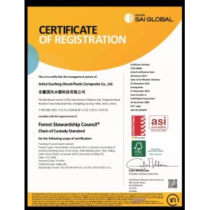 AnHui Guofeng Wood-Plastic Composite Co., Ltd Certifications