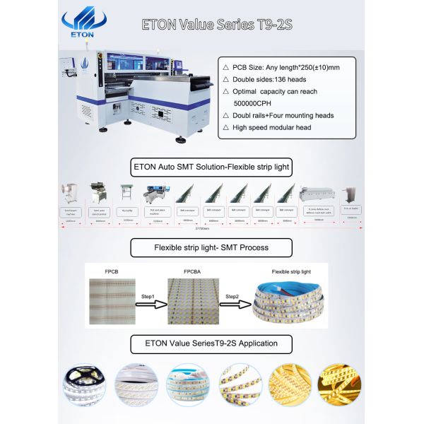 SMT pick and place machine with fast capacity for no wire LED strip
