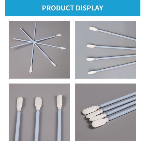Long Handle Lint Free Microfiber Cleanroom Swabs For Electronics Cleaning
