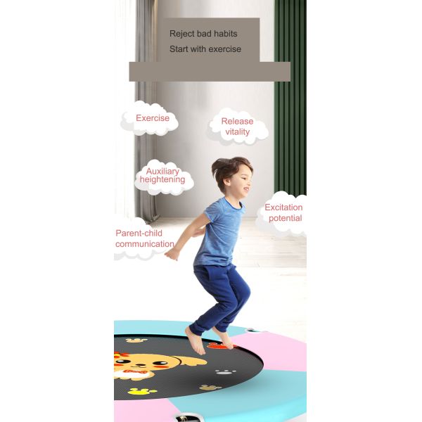Kids Indoor Bungee Trampoline With 55in Protective Net