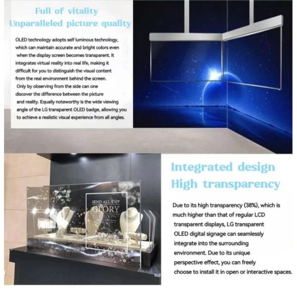 Efficient 27 Inch Transparent OLED Technology for Quick Start and Smooth Scene Use