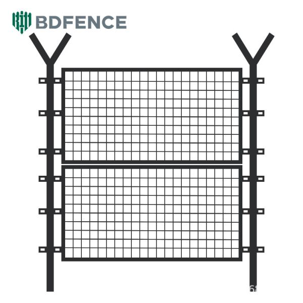 High Security Airport 50mmx200mm aoa fence Pvc Fence Panels And Posts