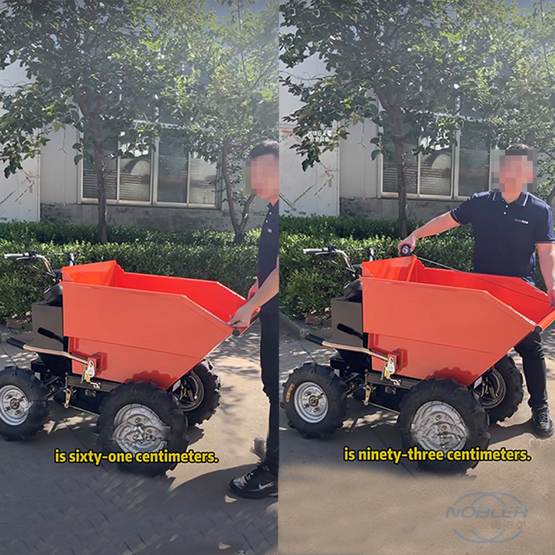 4 Tire Electric Starting Mini Dump Truck Work Continuously For 4 Hours