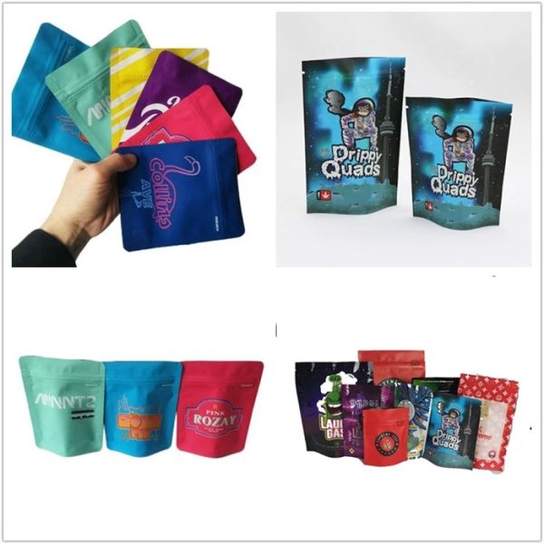 Foil Zipper Smell Proof CMYK Mylar Weed Packaging Bag