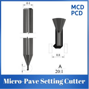 Buy cheap Micro Pave Setting Cutter PCD MCD Diamond Tools Precision Positioning product