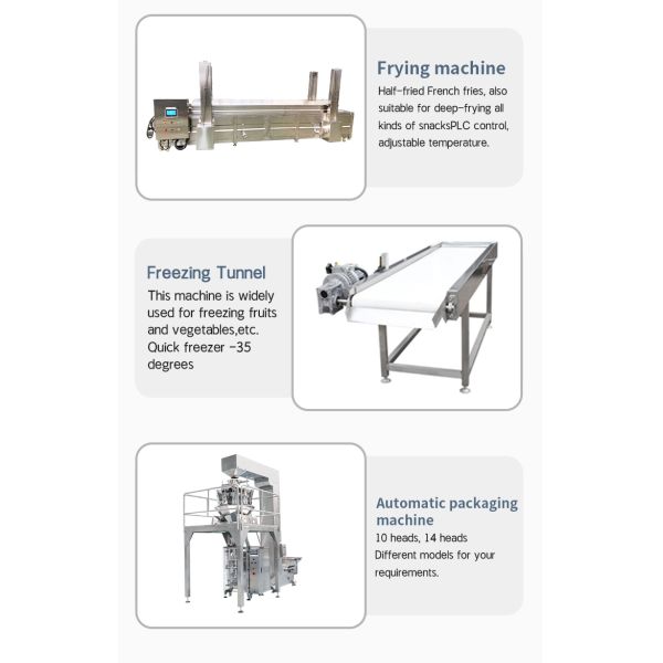 Yazhong Industrial Full Automatic Fried Potato Chips Making Machine Production Line Potato French Fries Line