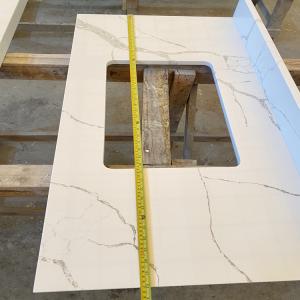 Buy cheap Seamless Miter Edge Marble Granite Kitchen Countertops Honed Finish product