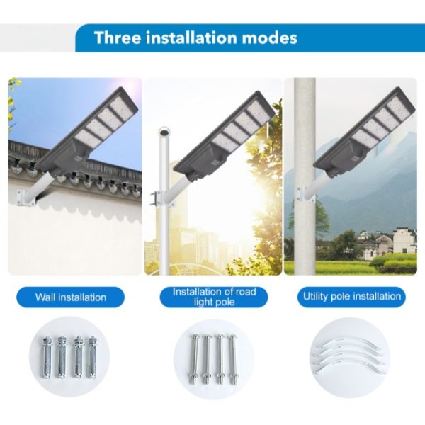 All In One Integrated LED Solar Street Light With Remote Control IP65 Waterproof