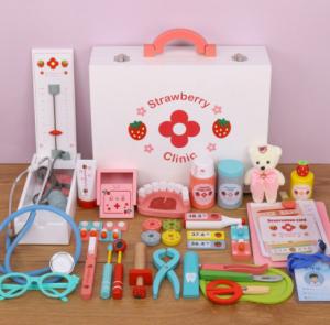 Buy cheap Wooden Doctor Toy Suit Girls And Boys Simulated Home Stethoscope Needle Barrel Injection product