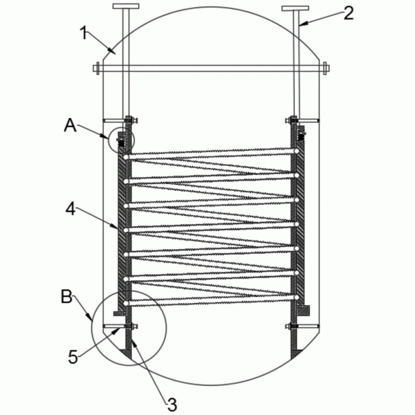 Hydrostatic Heat Transfer Titanium Equipment 2.5m/S Pressure Vessel Reactor