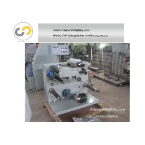 Automatic label slitting and rewinding machine with counting, blank label