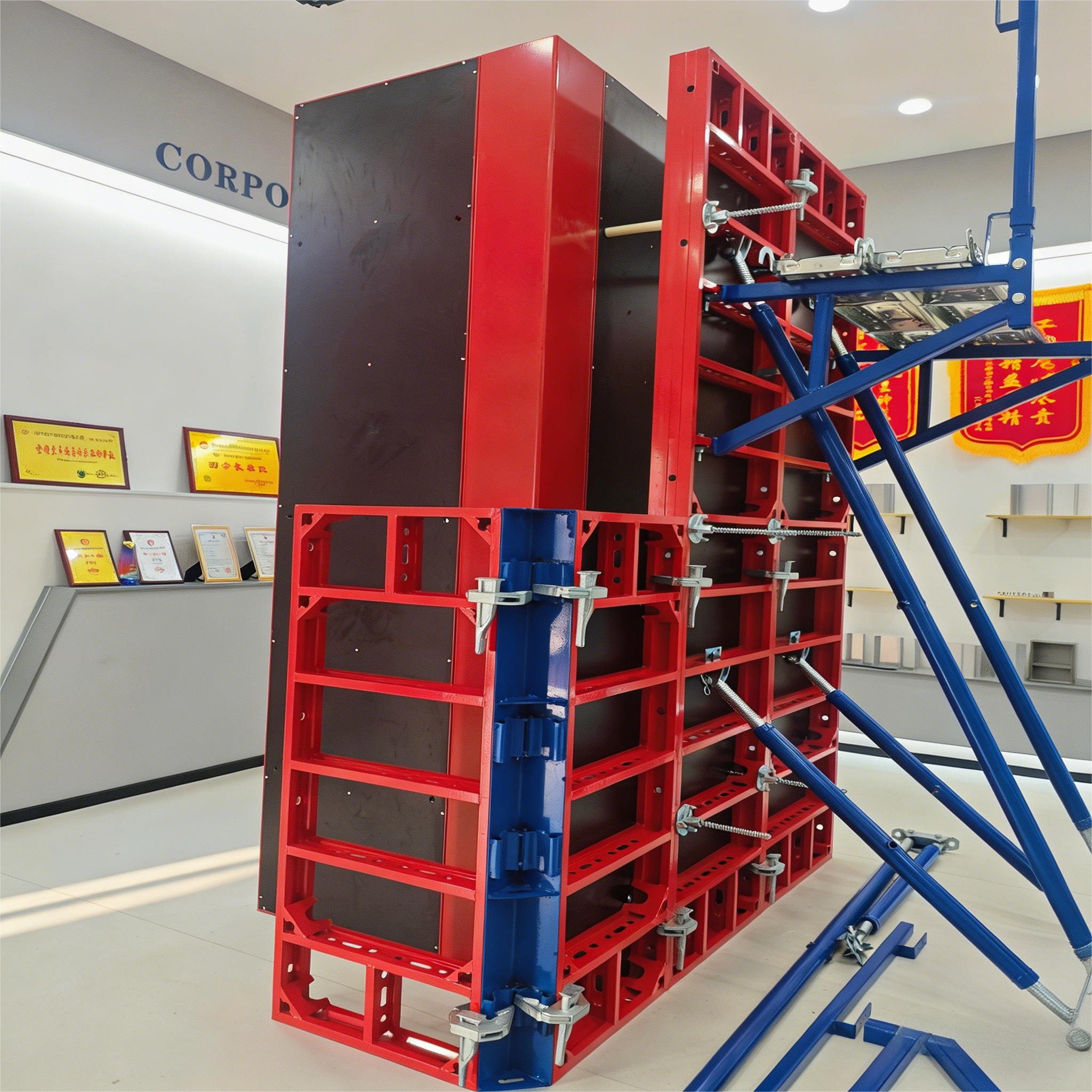 2400mm Height Aluminum Frame Formwork Powder Coating Concrete Column Shuttering