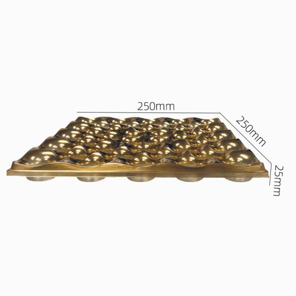 Custom 40-Cell Gold PET Chocolate Insert Tray for Food Packaging