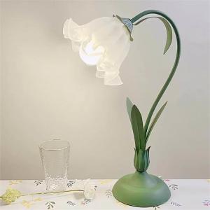 Buy cheap Nordic Restaurant Decorative Glass Table Lamp Flower Shaped Modern Bedside Table Lamp product