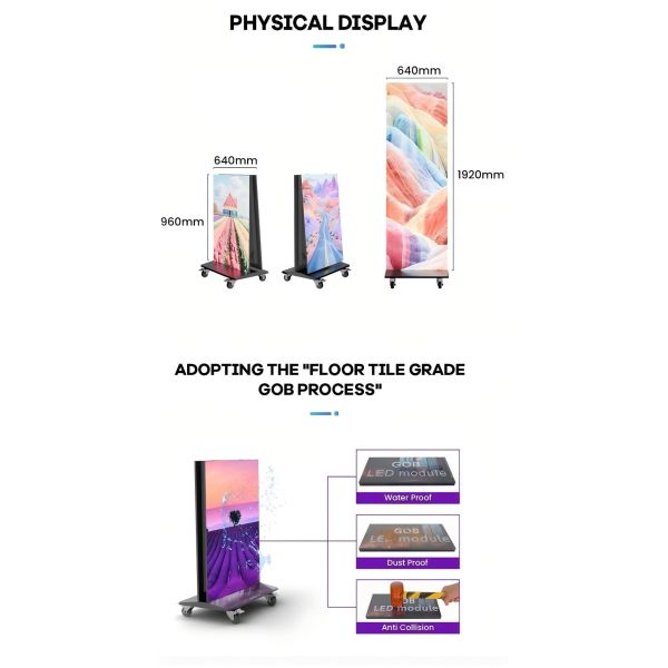 P1.53 Foldable LED poster screen LED Poster Display