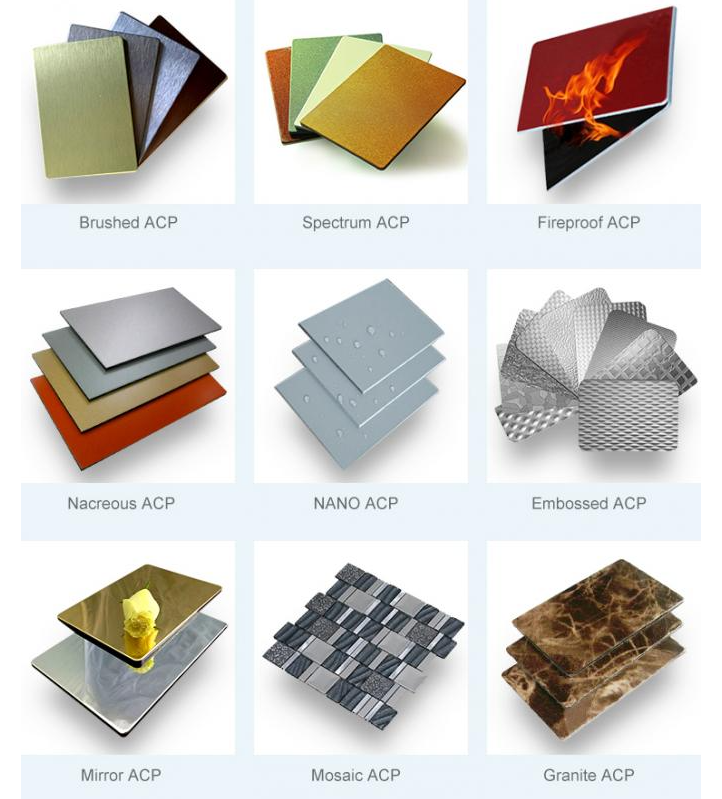 Polyethylene Black Brushed Aluminium Composite Panel B1 And A2 Fireproof Acp Sheet 3mm