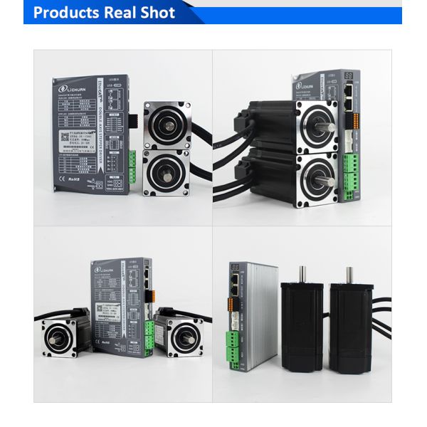Lichuan 2-Axis DC Closed Loop Stepper Motor Drivers Controller Kit 5.5N.m 2Phase Nema24 DC24V~50V 4.0/4.5/5.0/5.8A 1000PPR