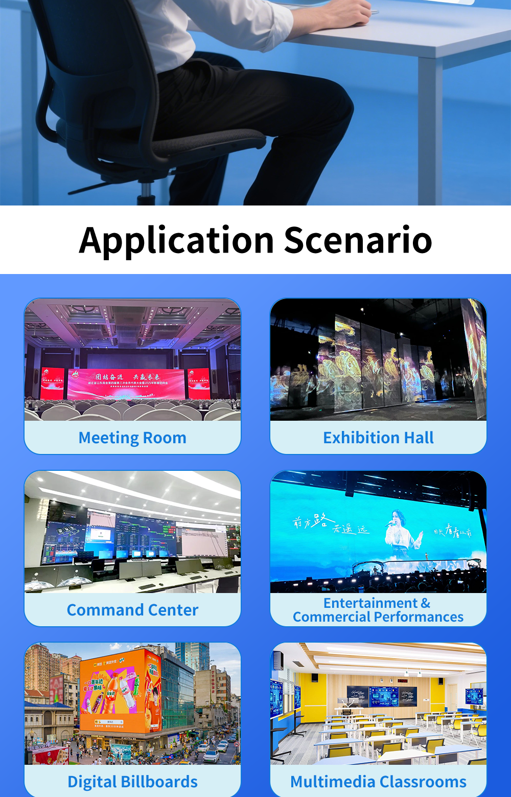Video wall layout examples