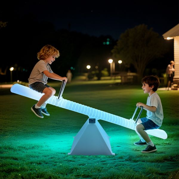 Eco-Friendly Double Hanging Sensory Swing Chair with 16 RGB LED for Indoor and Outdoor Play
