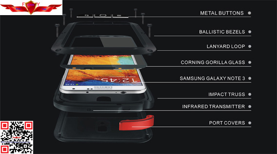 Aluminum Dirtproof/Shockproof/Waterproof Case For Samsung Galaxy Note 3 Gift Box Yes