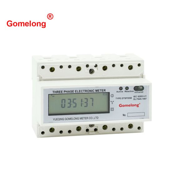 DTS558 Smart Three Phase LCD Modbus Multil-rated Bidirectional Din Rail Smart Energy Meter