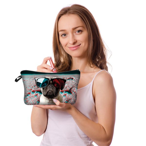 New animal 3d printed makeup dumpling bag