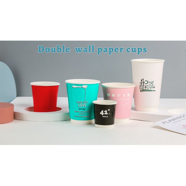 PE PLA Coated Eco Friendly Takeaway Coffee Cups Offset Printting