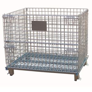 Galvanized Wire Mesh Storage Cages Collapsible Foldable Customized Color