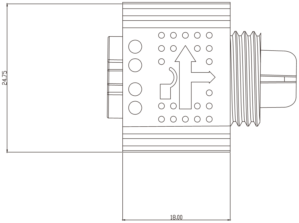 M20 Push-Lock Circular Connector — 9-Pin Waterproof Connector