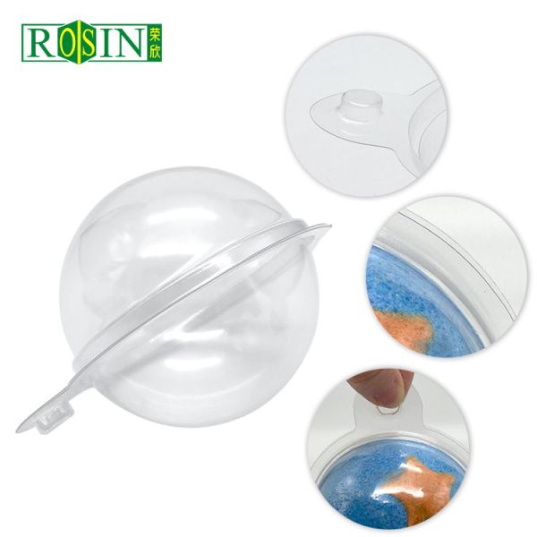 Customized Pet Transparent Bath Bomb Blister Packaging Round Lightweight