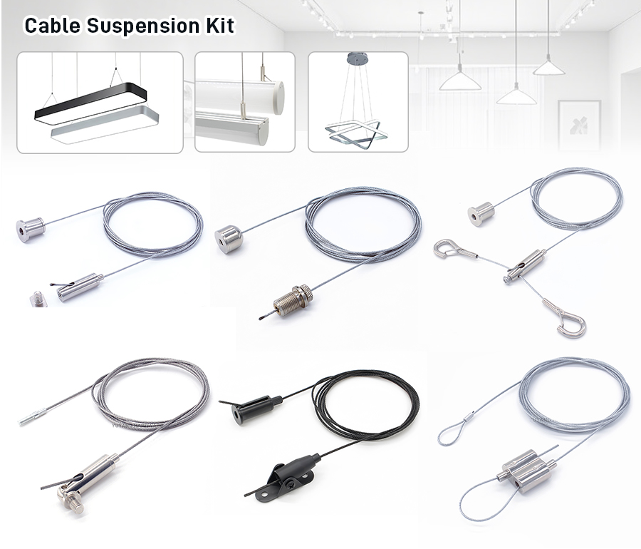 High Quality Brass Cable Gripper Wire Rope Sling Hanging Kit Lighting Suspension Cable Gripper