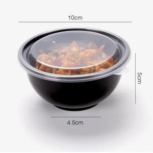 China 48oz Black Disposable Takeout Containers Easy Open Plastic Food Container on sale