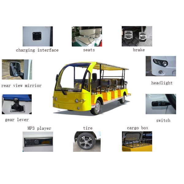High Performance Electric Sightseeing Car with Spacious Seat For 14 Passengers