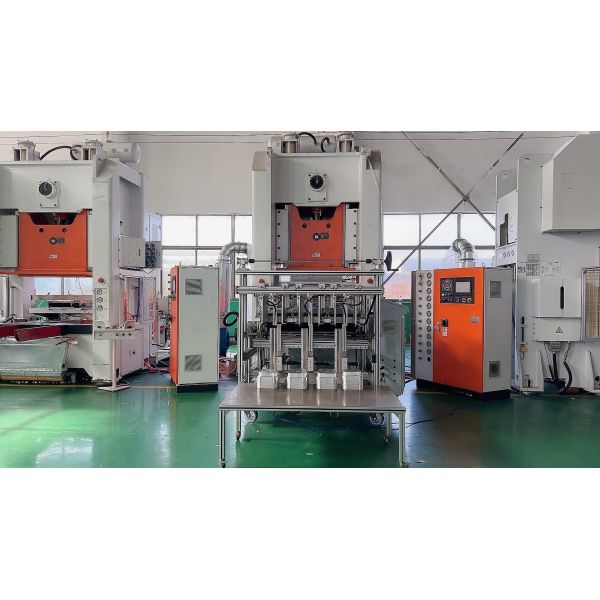 Fully Automatic Aluminium Foil Food Container Making Machine With 4 Cavities