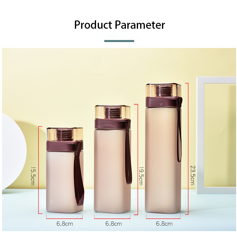 Sample Provided 700ml Capacity Custom Logo Square Water Bottle for Student Sports