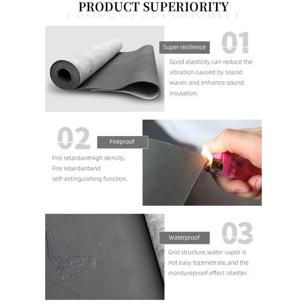Soundproof Wall Felt MLV Mass Loaded Vinyl Roll Eco Friendly Sound Barriers