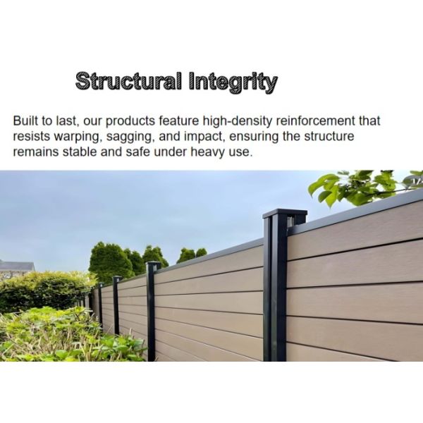 Co Extrusion WPC Panel Fence Impact Resistant Sag Resistant WPC Composite Fencing