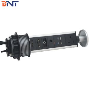 multiple function universal electrical plug socket for meeting table