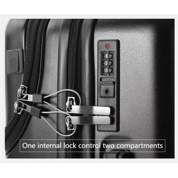 ABS Small Front Open Carry On Luggage Cabin Spinner Luggage Classical Design