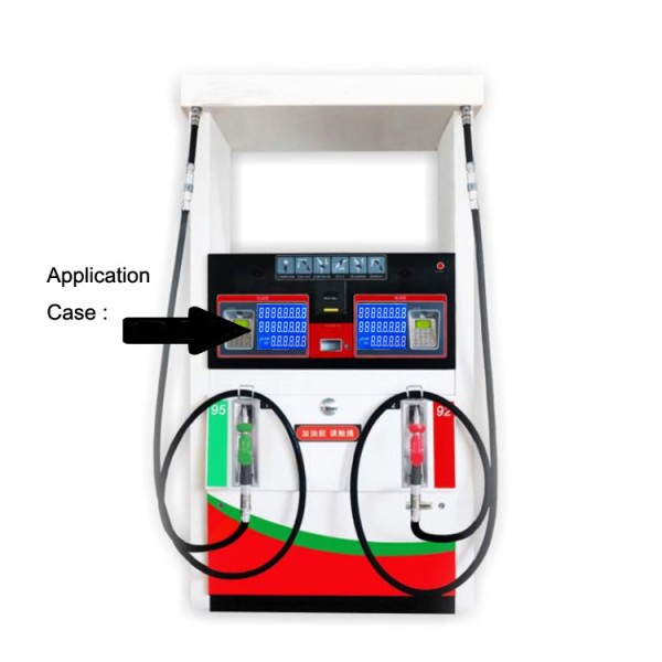 ET-S4936 22digit 9 Segment Lcd Large Dimension Tn Mono Fuel Dispenser Lcd Display