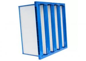 Buy cheap Plastic Frame V Bank Pocket Air Filter Medium Efficiency 4500 m³/h Air Volume product