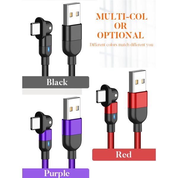 Data Transfer 2M Magnetic USB Charging Cable SGS 2 In 1 USB C Cable