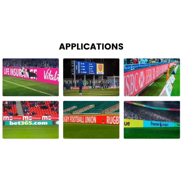 Programmable RGB Outdoor LED Displays Screen Football Stadium Advertising Boards