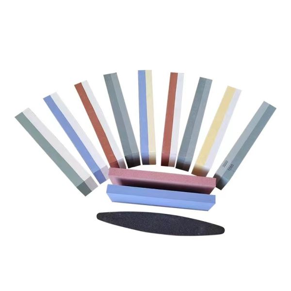 Customized Color Double-Sided Corundum Knife Whetstone with Bamboo Base 40 -2000 Grain